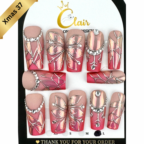PRESS ON NAILS  Christmas Collection( High Quality & Hand Made)