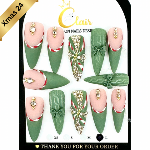 PRESS ON NAILS  Christmas Collection( High Quality & Hand Made)
