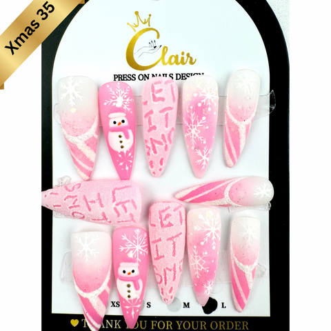 PRESS ON NAILS  Christmas Collection( High Quality & Hand Made)