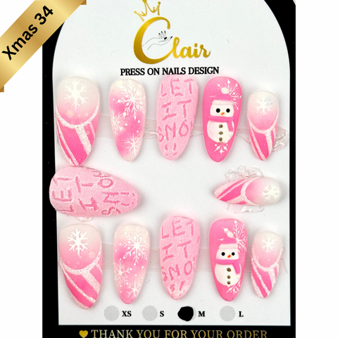 PRESS ON NAILS  Christmas Collection( High Quality & Hand Made)