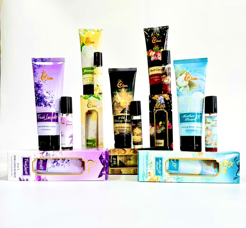 2in1 2oz Lotion+9ml Cuticle Oil Roller (Home Kit) 5Pcs/Sets