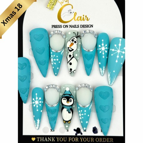 PRESS ON NAILS  Christmas Collection( High Quality & Hand Made)