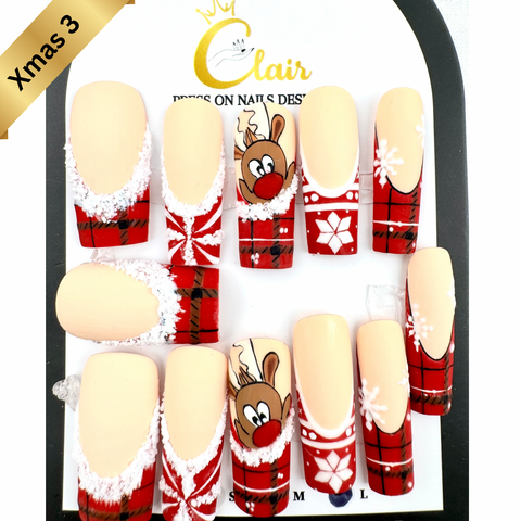 PRESS ON NAILS  Christmas Collection( High Quality & Hand Made)