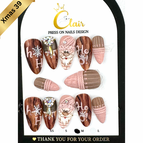 PRESS ON NAILS  Christmas Collection( High Quality & Hand Made)