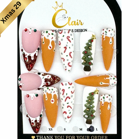 PRESS ON NAILS  Christmas Collection( High Quality & Hand Made)