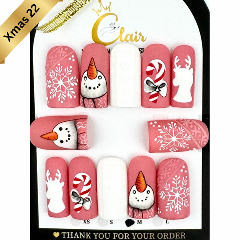 PRESS ON NAILS  Christmas Collection( High Quality & Hand Made)
