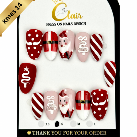 PRESS ON NAILS  Christmas Collection( High Quality & Hand Made)