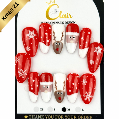 PRESS ON NAILS  Christmas Collection( High Quality & Hand Made)
