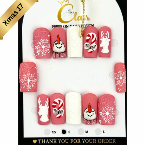 PRESS ON NAILS  Christmas Collection( High Quality & Hand Made)