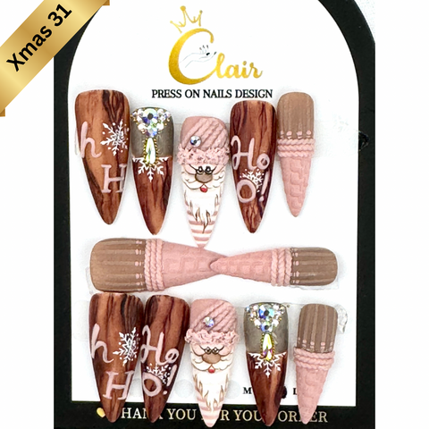 PRESS ON NAILS  Christmas Collection( High Quality & Hand Made)