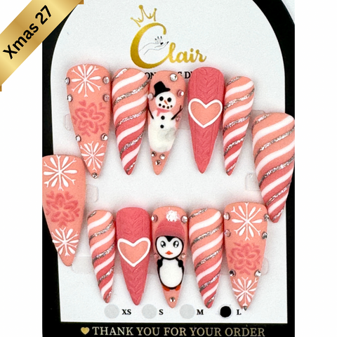 PRESS ON NAILS  Christmas Collection( High Quality & Hand Made)