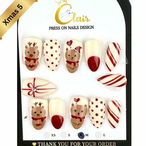 PRESS ON NAILS  Christmas Collection( High Quality & Hand Made)