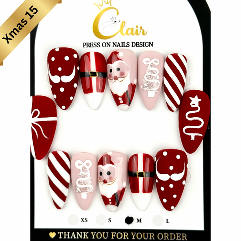 PRESS ON NAILS  Christmas Collection( High Quality & Hand Made)