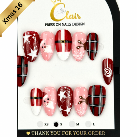PRESS ON NAILS  Christmas Collection( High Quality & Hand Made)