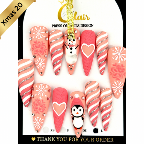 PRESS ON NAILS  Christmas Collection( High Quality & Hand Made)