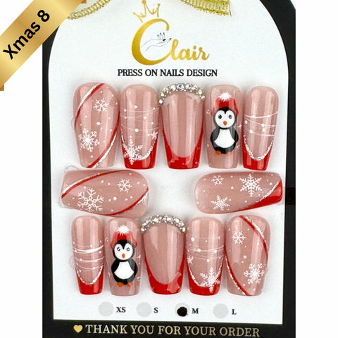 PRESS ON NAILS  Christmas Collection( High Quality & Hand Made)