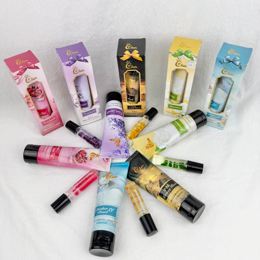 2in1 2oz Lotion+9ml Cuticle Oil Roller (Home Kit) 5 Sets ❌Available After Dec1