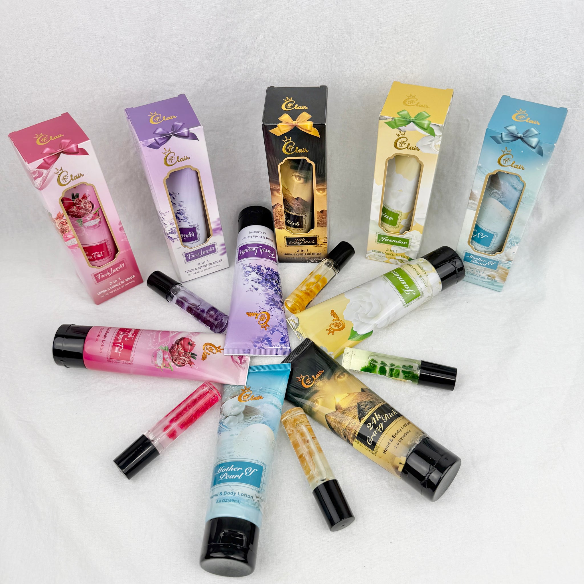 2in1 2oz Lotion+9ml Cuticle Oil Roller (Home Kit) 5 Sets ❌Available After Dec1