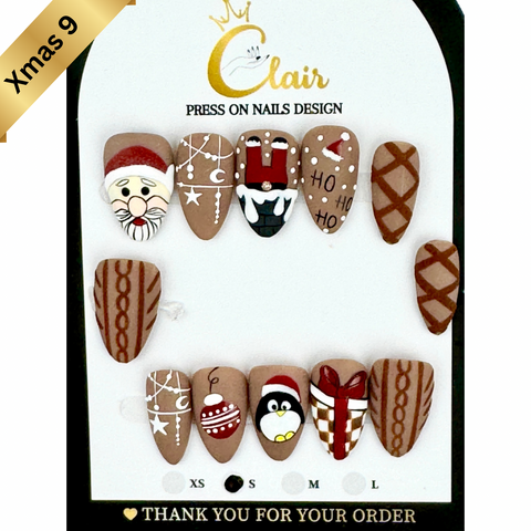 PRESS ON NAILS  Christmas Collection( High Quality & Hand Made)