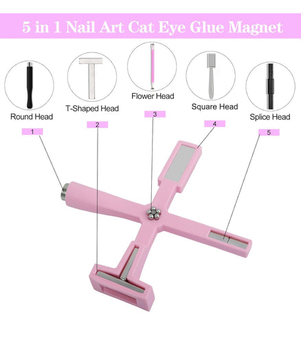 Cat Eye Magnets Nail Art 5in1