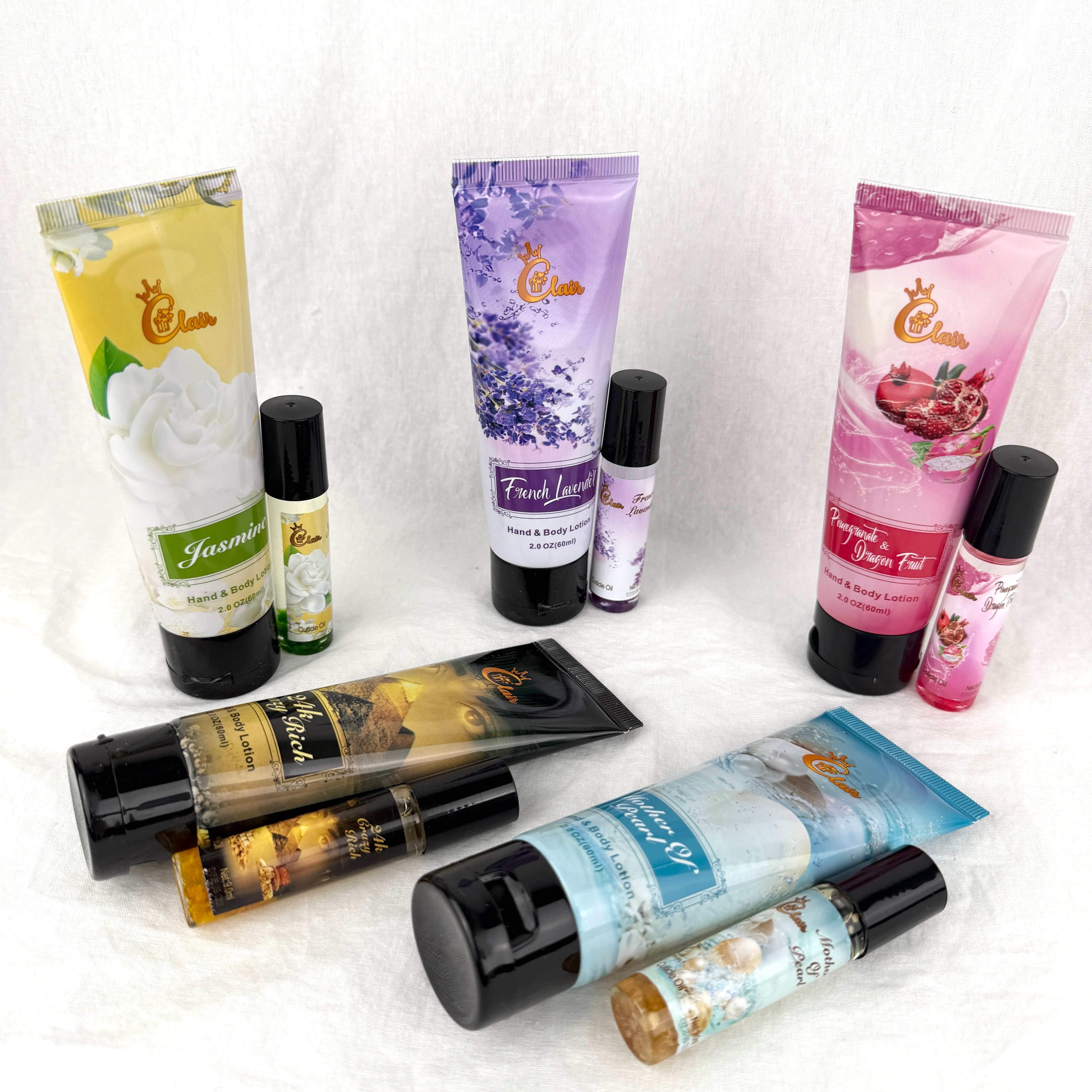 2in1 2oz Hand Lotion & 9ml Cuticle Oil Roller Mix (140Pcs