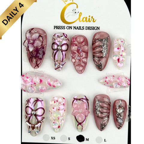 Clair Daily Press- On Nails Collection ( High Quality & Hand Made)