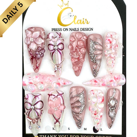 Clair Daily Press- On Nails Collection ( High Quality & Hand Made)