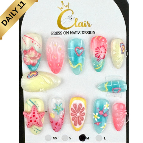 Clair Daily Press- On Nails Collection ( High Quality & Hand Made)