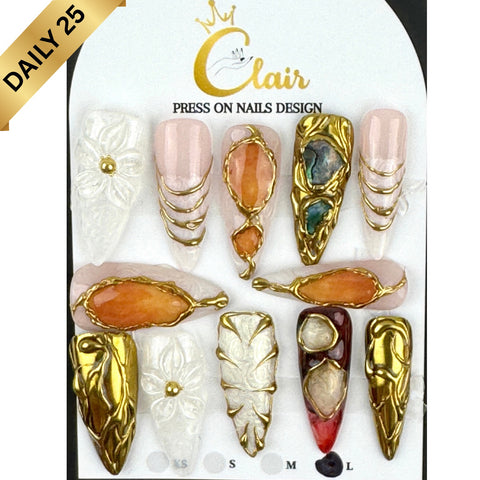 Clair Daily Press- On Nails Collection ( High Quality & Hand Made)