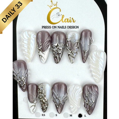 Clair Daily Press- On Nails Collection ( High Quality & Hand Made)