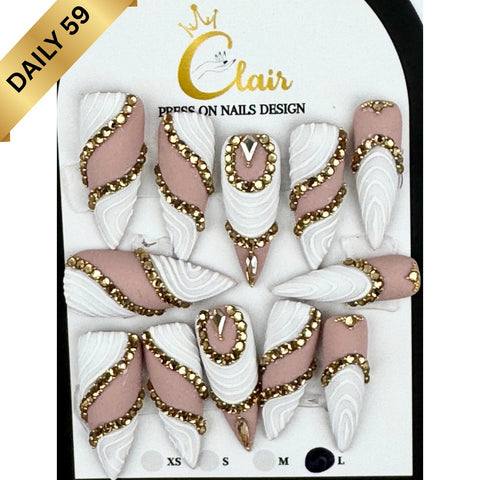Clair Daily Press- On Nails Collection ( High Quality & Hand Made)