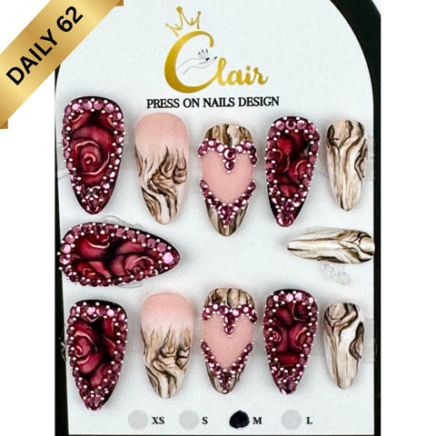 Clair Daily Press- On Nails Collection ( High Quality & Hand Made)