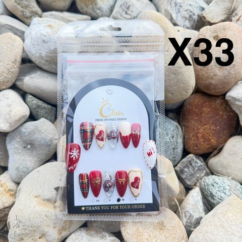 Clair PRESS ON NAIL Christmas Collection
