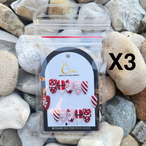Clair PRESS ON NAIL Christmas Collection